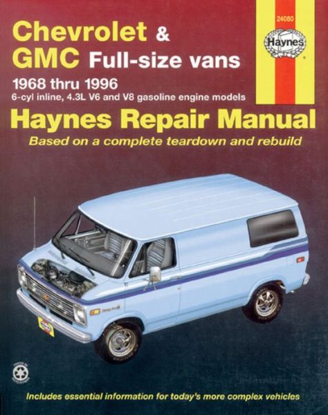 Cover for Haynes Publishing · Chevrolet &amp; GMC full-size petrol vans (1968-1996) Haynes Repair Manual (USA) (Paperback Book) [8 Revised edition] (1988)