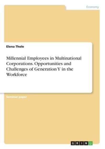 Cover for Thole · Millennial Employees in Multinati (Book)