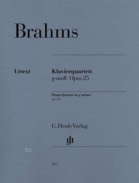 Cover for Brahms · Kl.qu.op.25,Kl+Vl+Va+Vc.HN197 (Bog) (2018)