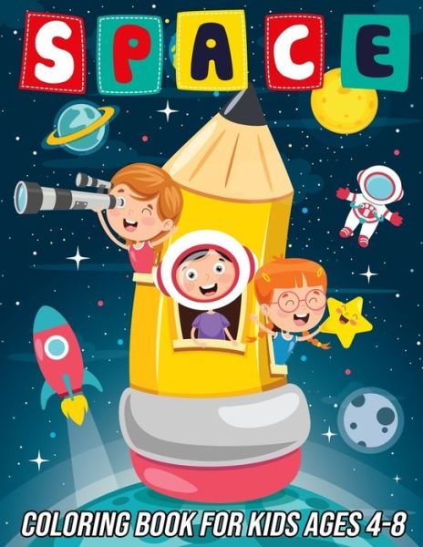 Space Coloring Book for Kids Ages 4-8 - Mezzo Zentangle Designs - Livros - Independently Published - 9798581354971 - 14 de dezembro de 2020
