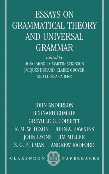 Cover for Doug Arnold · Essays on Grammatical Theory and Universal Grammar - Clarendon Paperbacks (Paperback Bog) (1991)