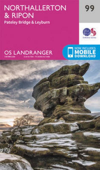 Cover for Ordnance Survey · Northallerton &amp; Ripon, Pateley Bridge &amp; Leyburn - OS Landranger Map (Kort) [February 2016 edition] (2016)