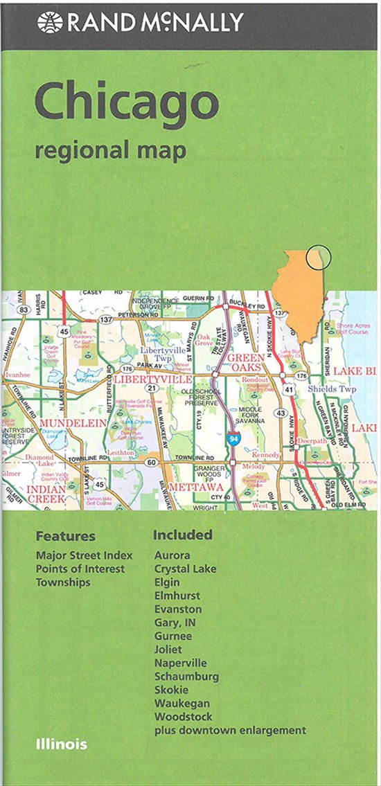Cover for Rand McNally · Rand McNally Regional Map: Chicago &amp; Vicinity, Rand McNally Regional Map (Gebundenes Buch) (2013)