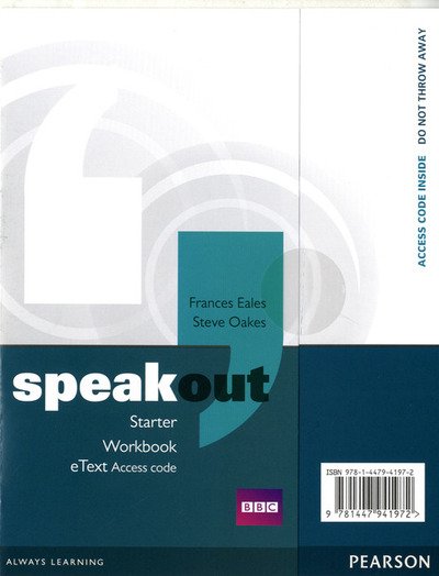 Cover for Frances Eales · Speakout Starter Workbook eText Access Card - speakout (N/A) [Student edition] (2013)