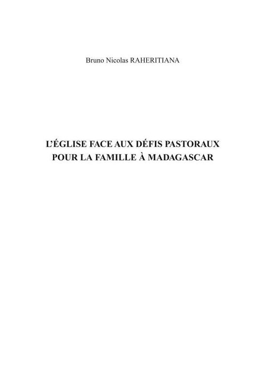 Cover for Raheritiana · L'Église face aux défis pas (Book) (2019)