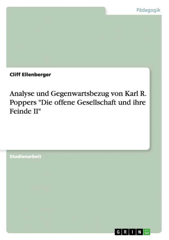 Cover for Ellenberger · Analyse und Gegenwartsbezug (Book) [German edition] (2007)