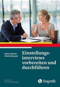 Cover for Schuler · Einstellungsinterviews vorberei (Book)