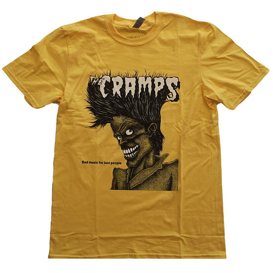 Cover for Cramps - The · The Cramps Unisex T-Shirt: Bad Music (T-shirt) [size XL] [Yellow - Unisex edition]