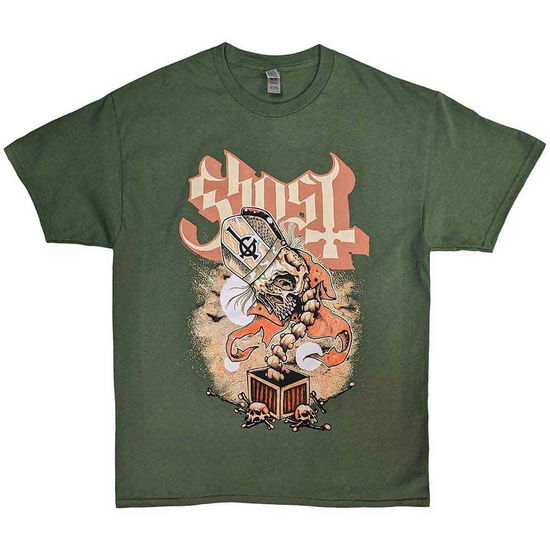 Cover for Ghost · Ghost Unisex T-Shirt: Jack In The Box (Green) (T-shirt) [size S] (2023)