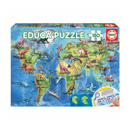 Cover for Educa · Educa - 150 Pcs - Dinosaurs World Map Puzzle (80-18997) (Leketøy)