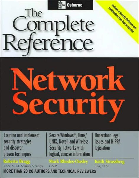 Cover for Roberta Bragg · Network Security: The Complete Reference - Osborne Complete Reference Series (Paperback Book) [Ed edition] (2003)