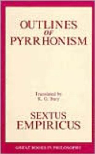 Cover for Sextus Empiricus · Outlines of Pyrrhonism - Great Books in Philosophy (Paperback Book) (1990)