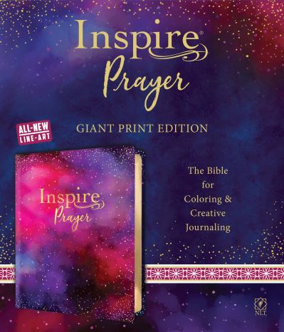 Cover for Tyndale · NLT Inspire PRAYER Bible Giant Print (LeatherLike, Purple) (Leather Book) (2021)