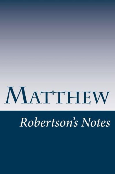Cover for John Robertson · Matthew (Paperback Book) (2016)