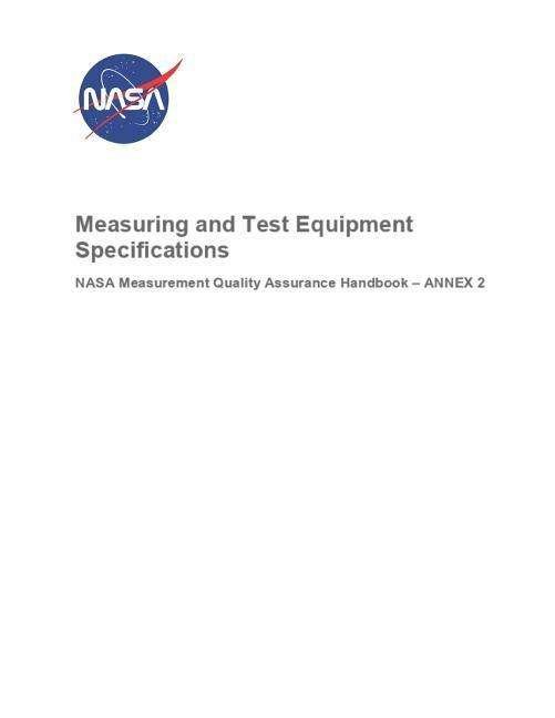 Measuring and Test Equipment Specifications - Nasa - Böcker - Independently Published - 9781795533973 - 31 januari 2019