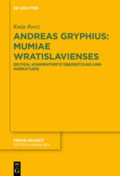 Cover for Gryphius · Andreas Gryphius: Mumiae Wrati (Buch) (2019)