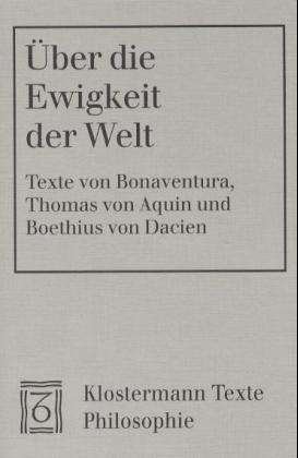 Cover for Bonaventura · Über die Ewigkeit der Welt (Bog) (2000)