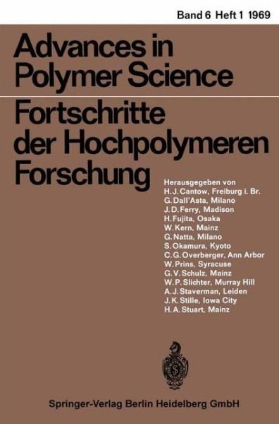 Cover for H.-J. Cantow · Advances in Polymer Science / Fortschritte der Hochpolymeren-Forschung - Advances in Polymer Science (Paperback Book) (1969)