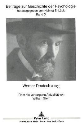 Cover for Ueber die verborgene Aktualitaet von William Stern: Herausgegeben von Werner Deutsch (Paperback Book) (1991)