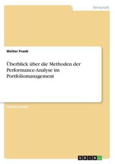 Cover for Frank · Überblick über die Methoden der P (Book) (2016)