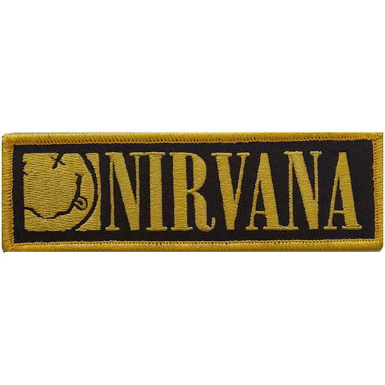 Nirvana Standard Woven Patch: Logo & Happy Face - Nirvana - Koopwaar -  - 5056561040974 - 