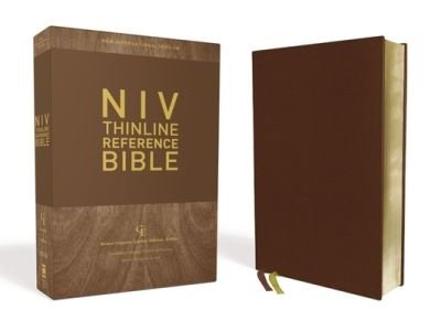 Cover for Zondervan · NIV, Thinline Reference Bible, Genuine Leather, Buffalo, Brown, Red Letter Edition, Comfort Print (Bog) (2020)