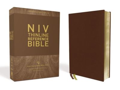 NIV, Thinline Reference Bible, Genuine Leather, Buffalo, Brown, Red Letter Edition, Comfort Print - Zondervan - Books - Zondervan - 9780310455974 - November 3, 2020