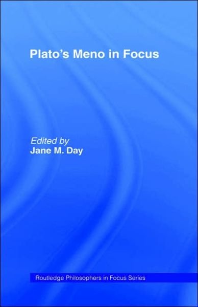 Cover for Plato · Plato's Meno In Focus - Philosophers in Focus (Innbunden bok) (1993)