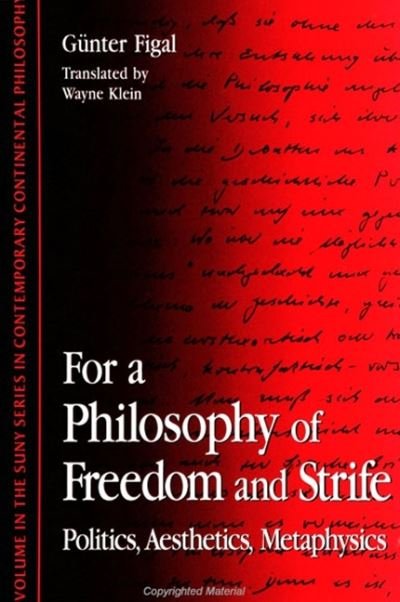 Cover for Günter Figal · For a philosophy of freedom and strife (Book) (1997)