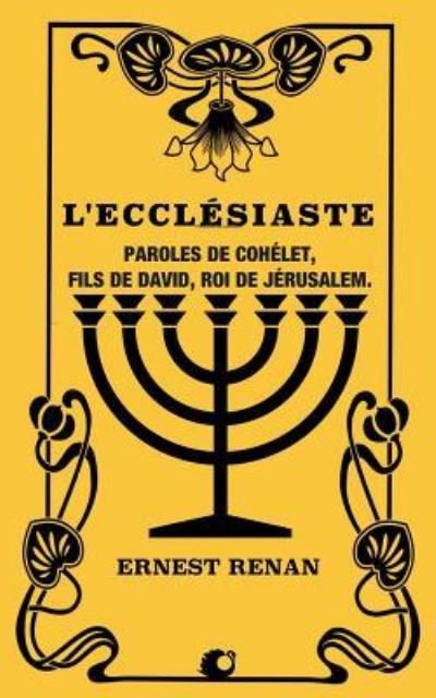 Cover for Ernest Renan · L'Ecclesiaste (Paperback Book) (2018)