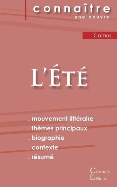 Cover for Albert Camus · Fiche de lecture L'Ete de Albert Camus (Analyse litteraire de reference et resume complet) (Paperback Book) (2022)