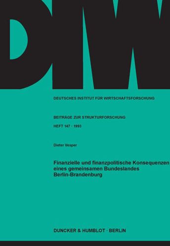 Cover for Vesper · Finanzielle und finanzpolitische (Book) (1993)