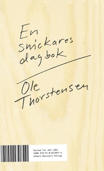 Cover for Ole Thorstensen · En snickares dagbok (ePUB) (2017)