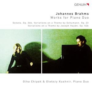 Cover for Brahms / Chipak / Kushnir · Works for Piano Duo (CD) (2011)