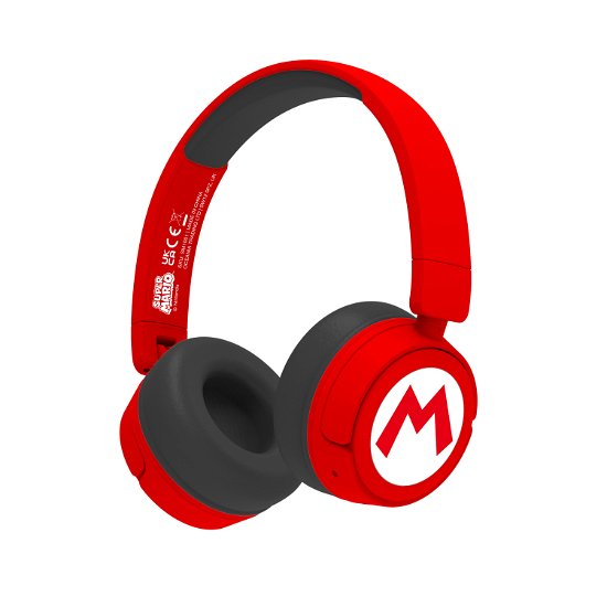 OTL Bluetooth Wireless Junior Super Mario Headphones Mario Logo Headphones - OTL Bluetooth Wireless Junior Super Mario Headphones Mario Logo Headphones - Merchandise - Oceania Trading Limited - 5055371625975 - 
