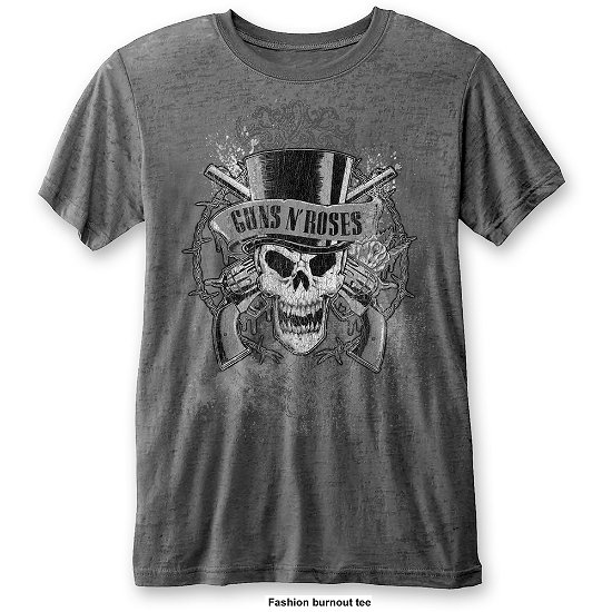 Guns N' Roses Unisex T-Shirt: Faded Skull (Burnout) - Guns N Roses - Produtos -  - 5055979982975 - 