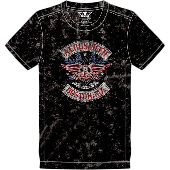 Aerosmith Unisex T-Shirt: Boston Pride (Wash Collection) - Aerosmith - Mercancía -  - 5056368642975 - 