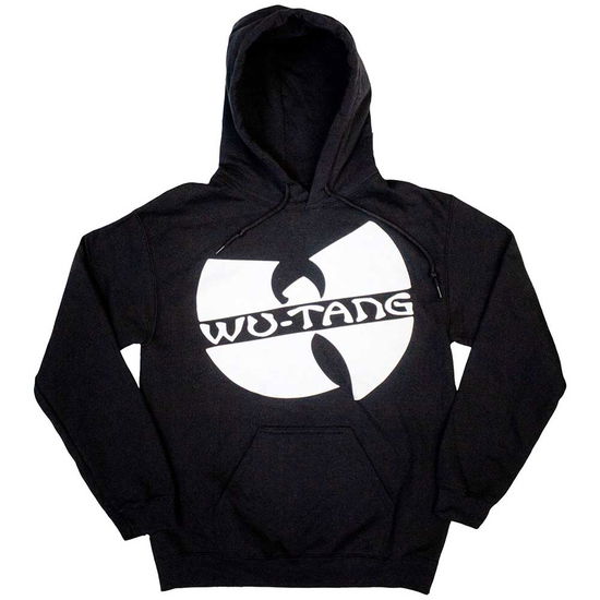 Wu-Tang Clan Unisex Pullover Hoodie: Slanted Logo Mono - Wu-Tang Clan - Merchandise -  - 5056737219975 - 