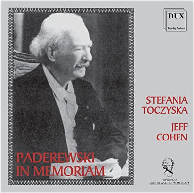 Cover for Paderewski / Saint-saens / Toczyska / Cohen · Paderewski in Memoriam (CD) (2001)