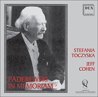 Paderewski in Memoriam - Paderewski / Saint-saens / Toczyska / Cohen - Musikk - DUX - 5902547001975 - 29. mai 2001