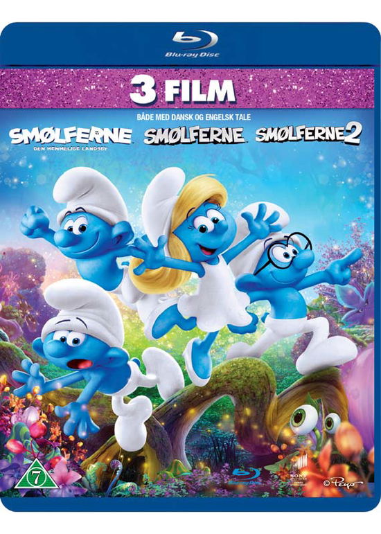 Cover for Smølferne · Smølferne / Smølferne 2 / Smølferne: Den Hemmelige Landsby (Blu-ray) (2017)