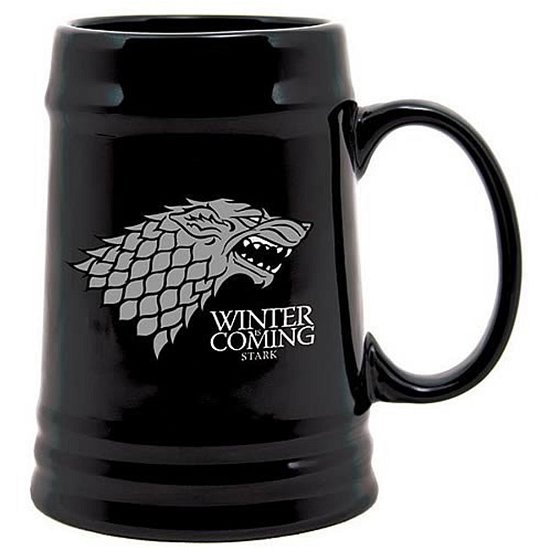 GAME OF THRONES - Beer Stein - Stark Black Ceramic - Game Of Thrones - Produtos - World Circuit - 8436541028975 - 