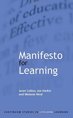 Cover for Melanie Nind · Manifesto for Learning: Fundamental Principles (Continuum Studies in Lifelong Learning) (Gebundenes Buch) (2002)