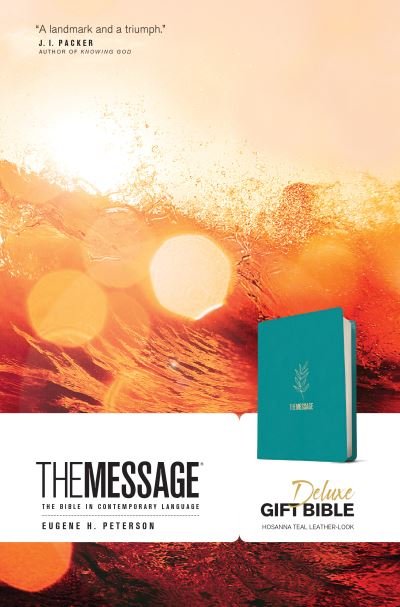 Cover for Eugene H. Peterson · Message Deluxe Gift Bible, Hosanna Teal (Læderbog) (2021)