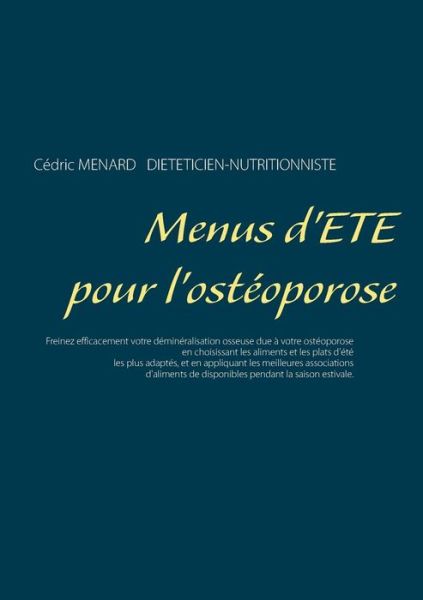 Cover for Menard · Menus d'été pour l'ostéoporose (Book) (2019)