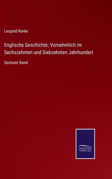 Cover for Leopold Von Ranke · Englische Geschichte (Innbunden bok) (2021)