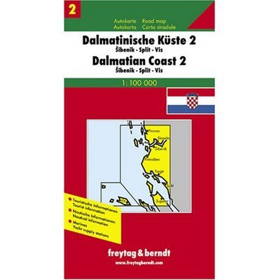 Cover for Freytag &amp; Berndt · Freytag &amp; Berndt Road + Leisure Map: Dalmatian Coast 2: Sibenik - Split - Vis (Gebundenes Buch) (2012)