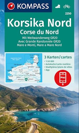 Cover for Mair-Dumont / Kompass · Kompass Wanderkarte: Korsika Nord: Mit Weitwanderweg GR20, Kompass Wanderkarte 2250 (Hardcover bog) (2023)