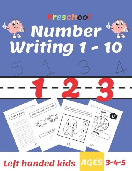 Cover for Coci Happy World · Preschool Number Writing 1 - 10, Left handed kids, Ages 3-4-5 (Paperback Book) (2020)