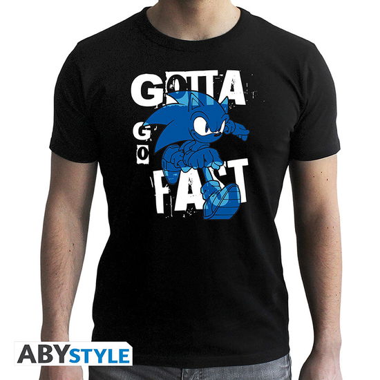 Cover for Sonic · SONIC - Tshirt - Gotta go Fast - man SS black - ne (ACCESSORY)